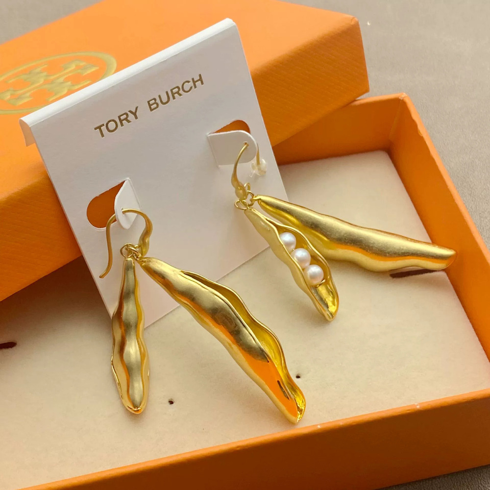 Tory Burch Pea Pod Open Earrings